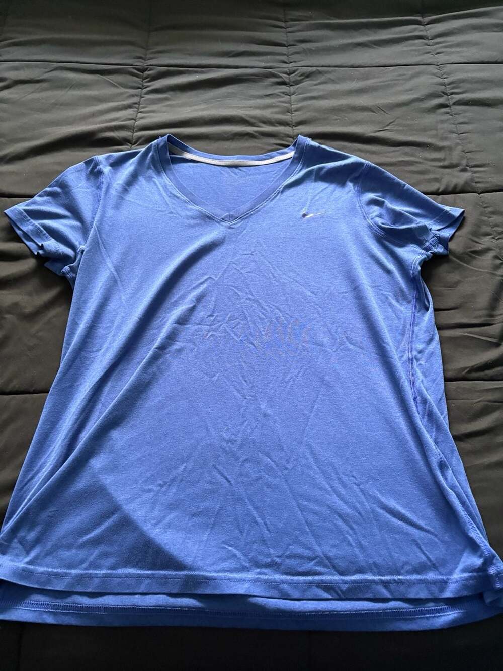Nike Dri-FIT Blue V-Neck Athletic T-Shirt